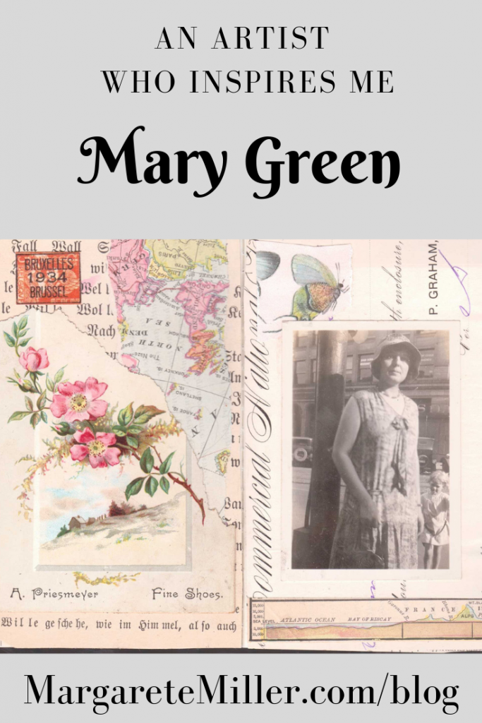 A vintage gluebook page by Mary Green