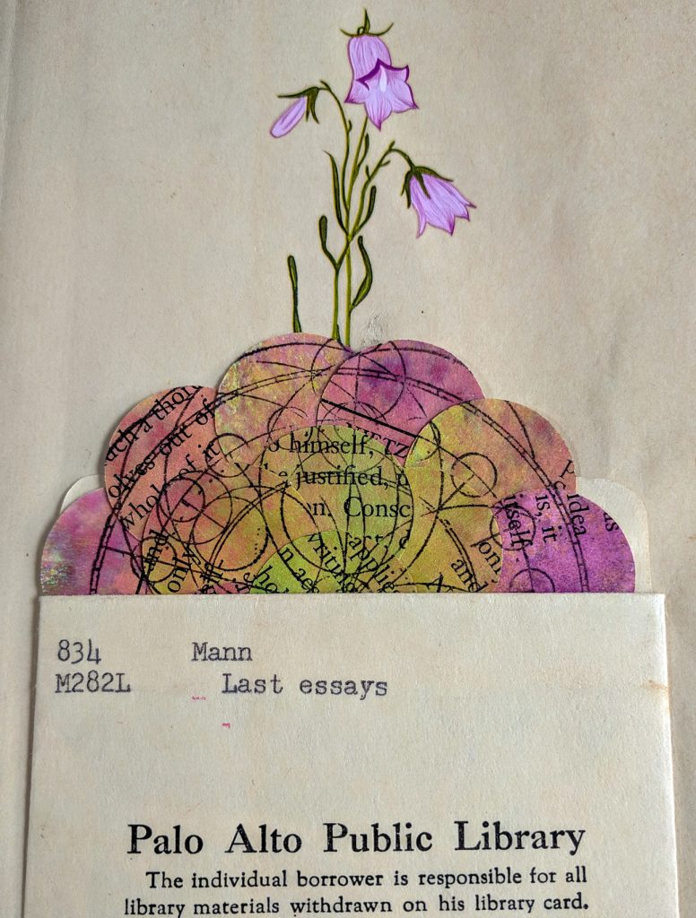 An altered borrowers card from a discarded library book