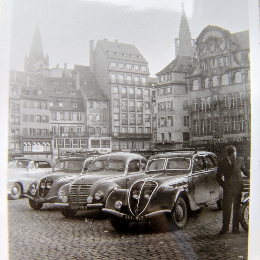 A close up of a vintage 1930s photo