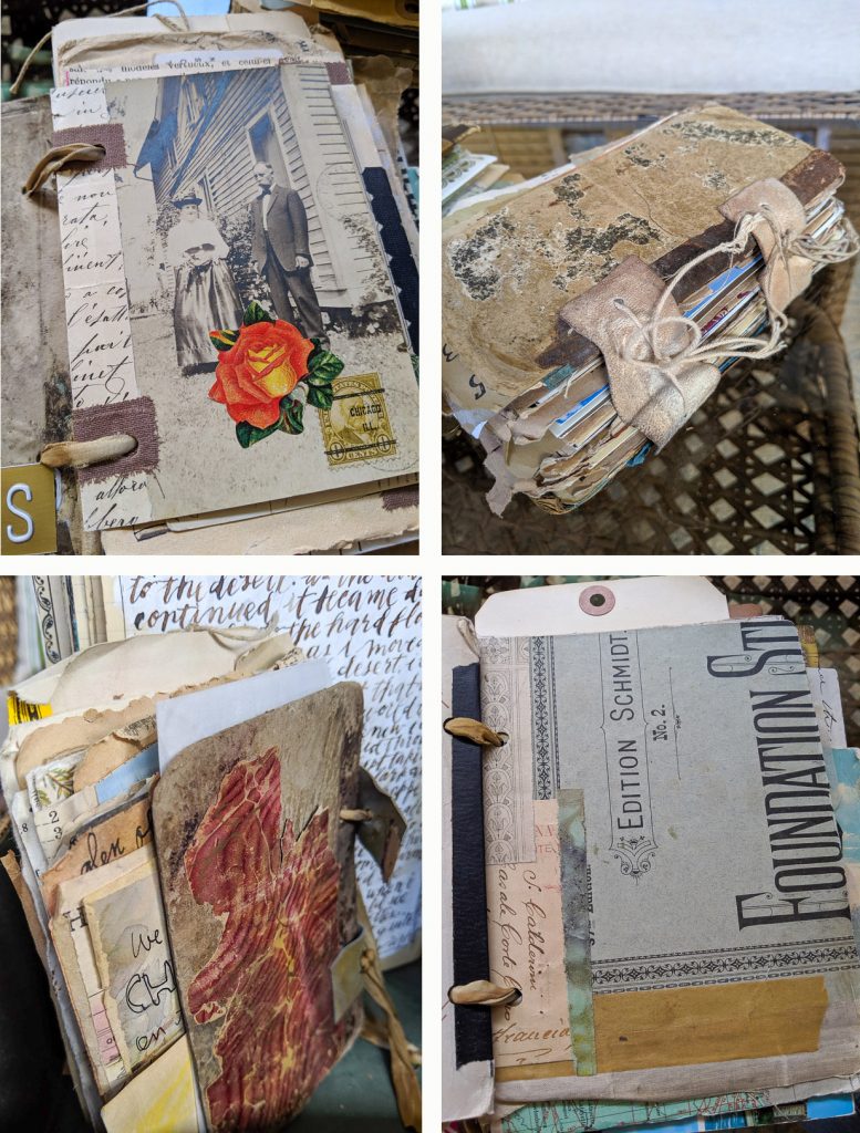 Some examples of Michelle's journal pages and covers